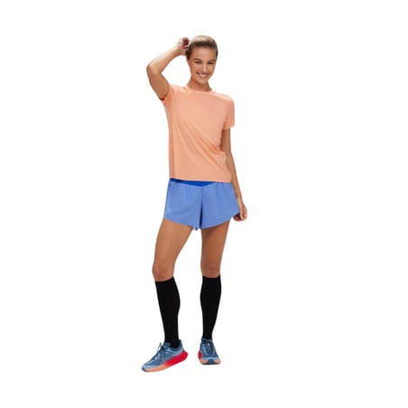 Maglietta Hoka Airolite a Maniche Corte Arancione da Donna