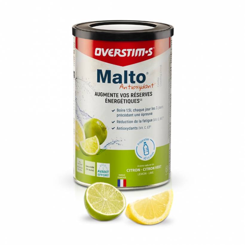 Bebida Energética Overstims Malto Antioxidante 450g Limón, Limón Verde