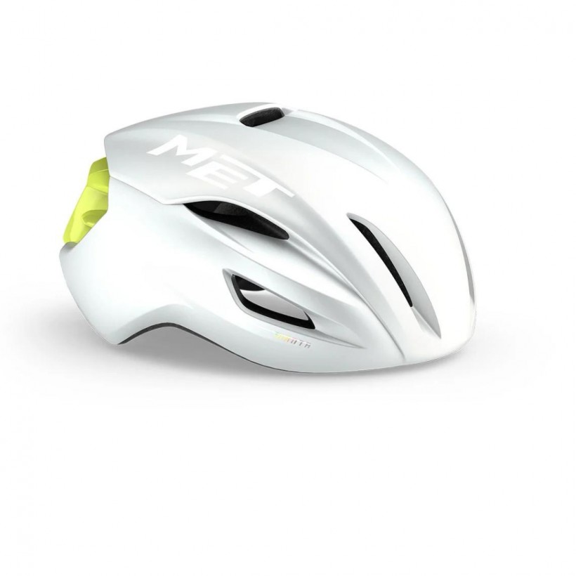 Capacete MET Manta MIPS edição limitada branco amarelo