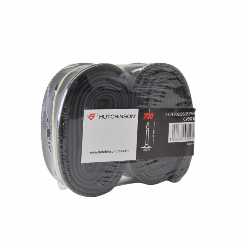 Pacote 2 Câmaras Hutchinson 700x28-35 Válvula Presta 48mm