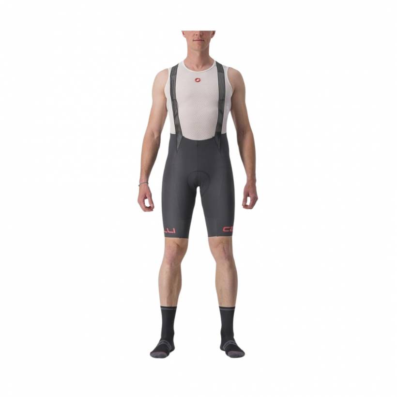 Castelli Free Aero RC Classic Bib Shorts Zwart Rood