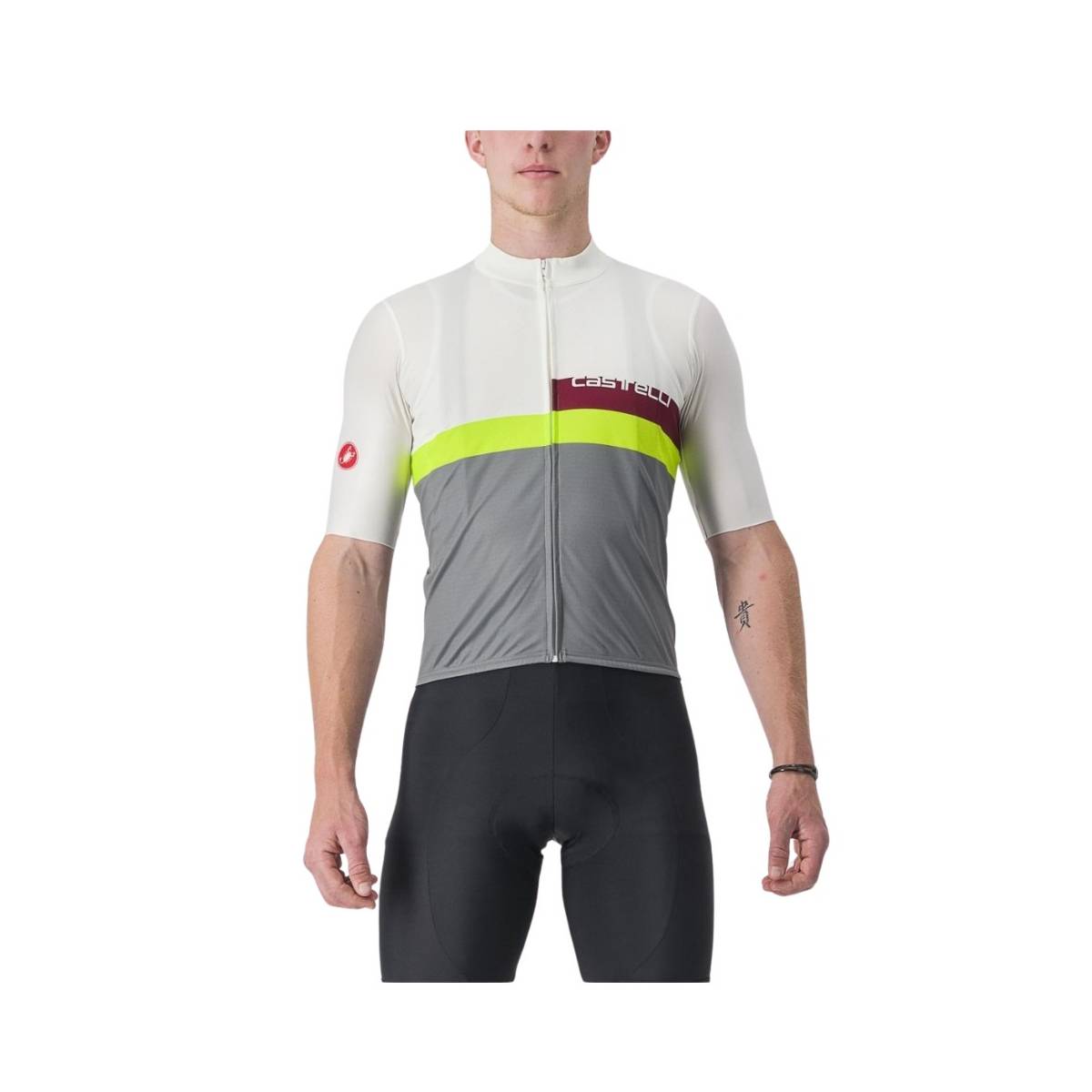 grau/beize günstig Kaufen-Castelli A Blocco Kurzarmtrikot Weiß Grau, Größe S. Castelli A Blocco Kurzarmtrikot Weiß Grau, Größe S <![CDATA[Castelli A Blocco Kurzarmtrikot Entdecken Sie die perfekte Kombination aus Leistung und Komfort mit dem Castelli 