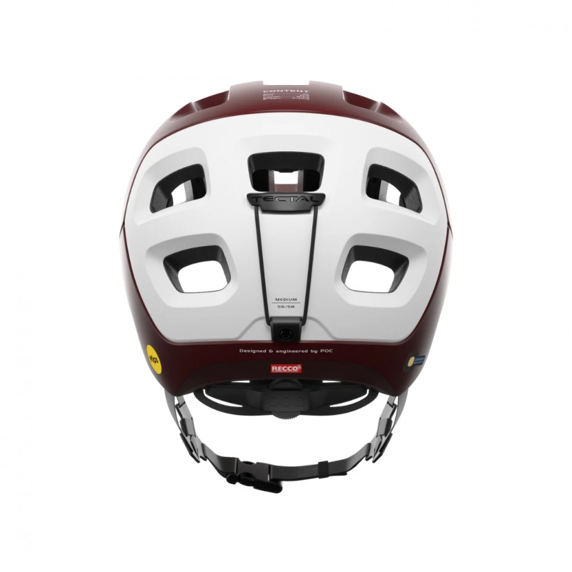 POC Tectal Race MIPS Maroon Matte White Helmet