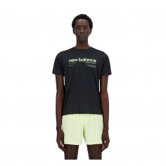 T-shirt z krótkim rękawem New Balance Athletics Graphic 2, czarno-zielony