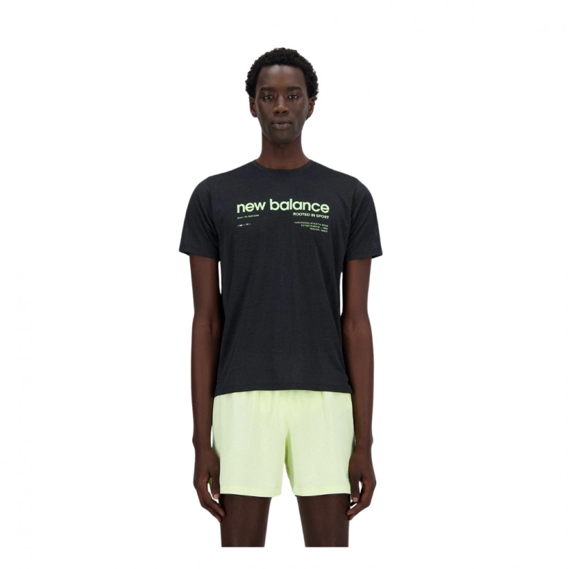 T-shirt z krótkim rękawem New Balance Athletics Graphic 2, czarno-zielony
