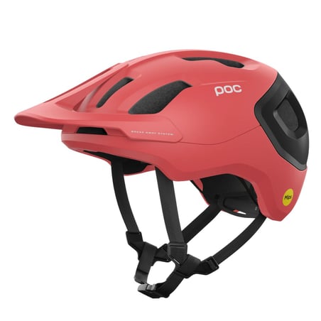 Capacete POC Axion Race MIPS vermelho mate