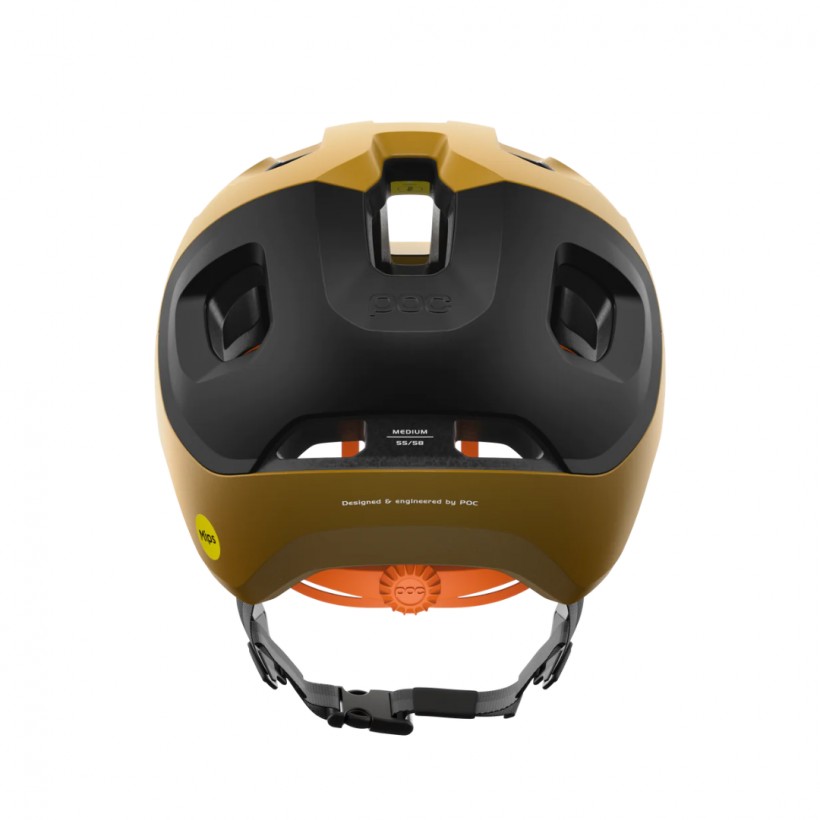 POC Axion Race MIPS Helmet Dark Yellow Matte