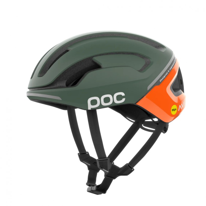 POC Omne Beacon MIPS Helmet Matte Green Orange