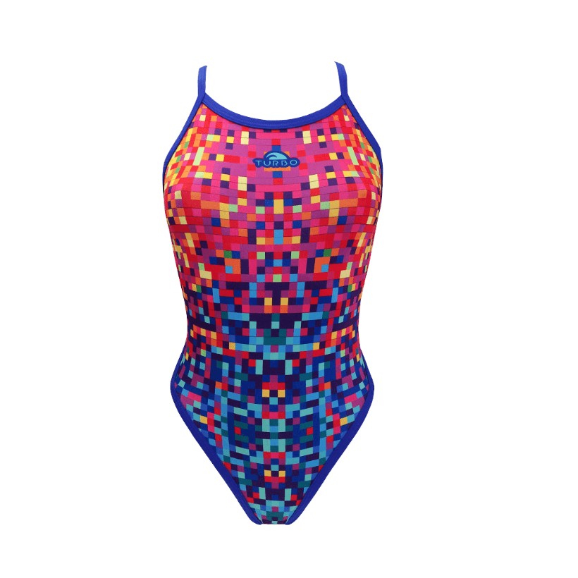 Bañador Natación Pixels Revolution PV16 Mujer Turbo