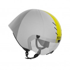Kask Mistral Weiß Gelb Helm