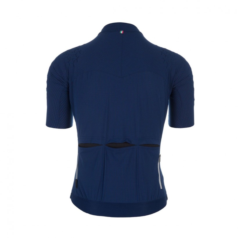 Q36.5 Dottore Grid Skin Short Sleeve Navy Blue...