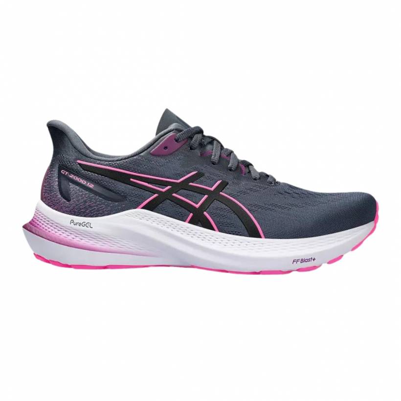 Baskets Asics GT-2000 12 Gris Rose  pour Femmes