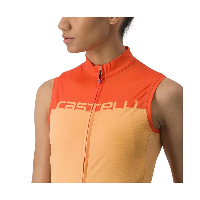 Maglia Senza Maniche Velocissima Arancione Donna
