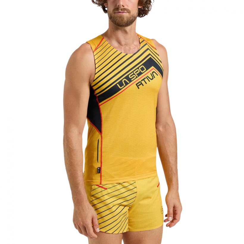 T-shirt La Sportiva Tank M Sleeveless Yellow Black