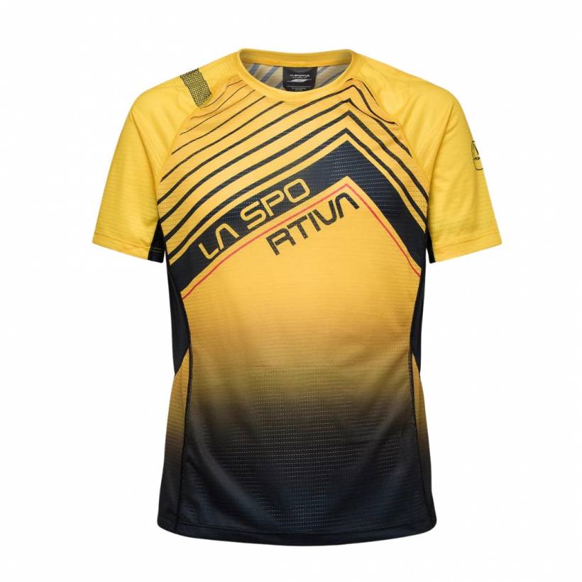 La Sportiva Wave M T-shirt met korte mouwen, geel en zwart