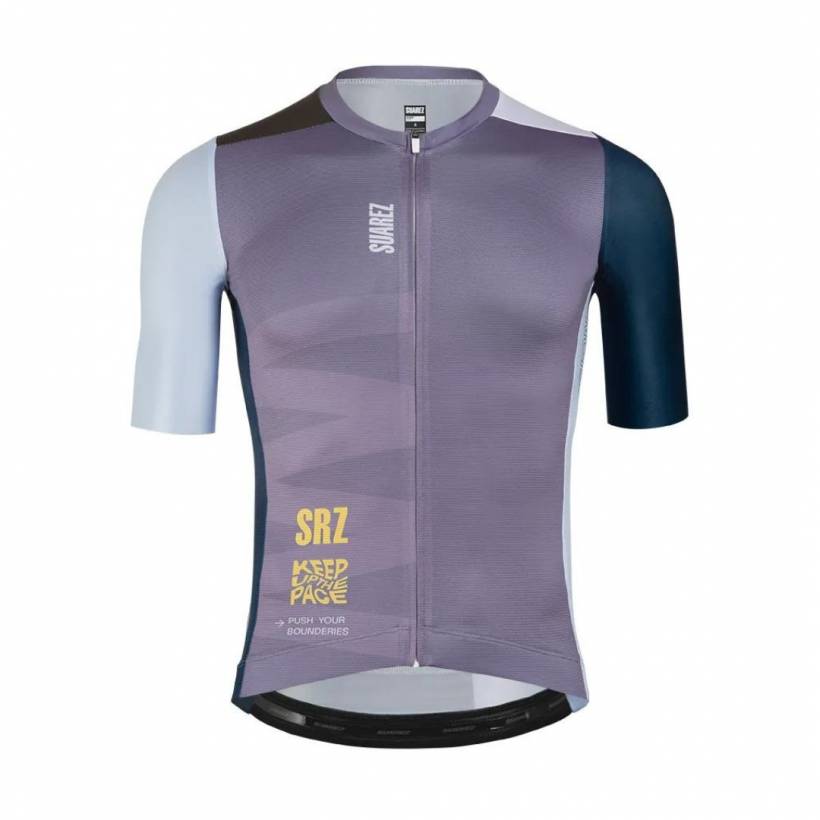 SUAREZ Lock 2.3 Korte Mouw Paars Blauw Shirt
