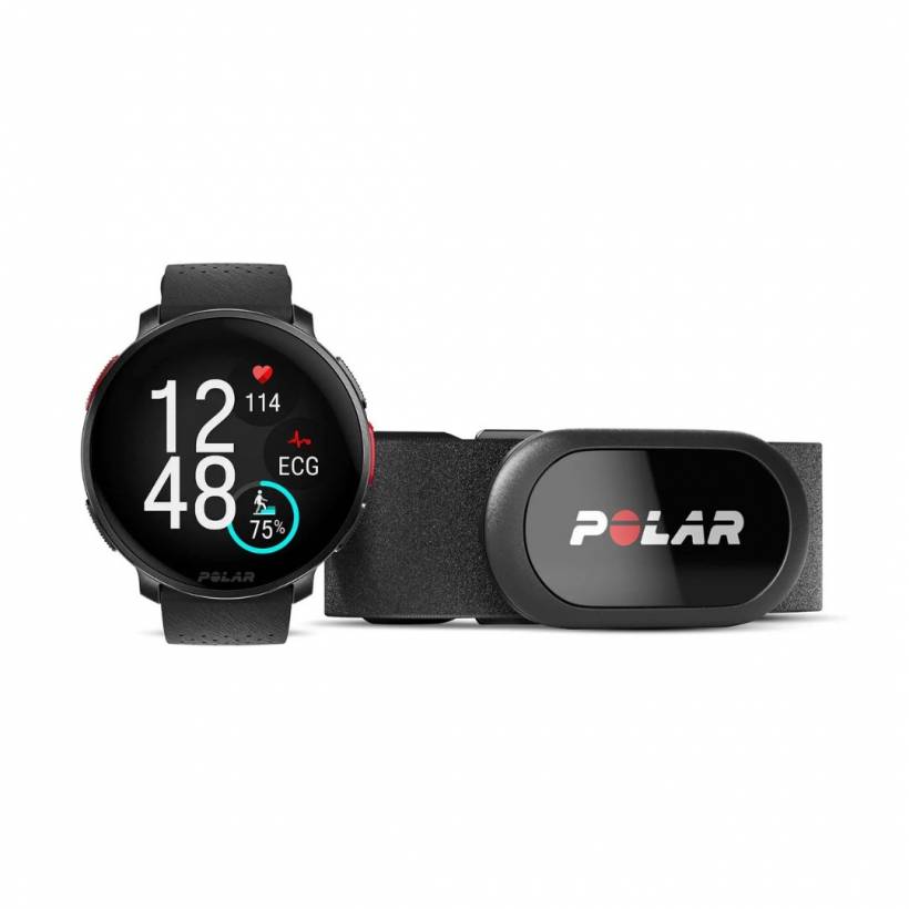 Relógio Polar Vantage V3 Preto + Sensor de Frequência Cardíaca Polar H10