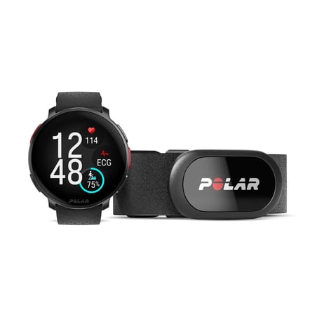 Relógio Polar Vantage V3 Preto + Sensor de Frequência Cardíaca Polar H10