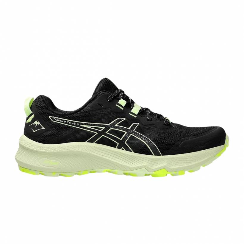 Asics Trabuco Terra 2 Black Green  Women's Running Shoes