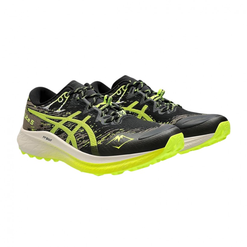 Scarpe da corsa Asics Fuji Lite 5 Nero Giallo 