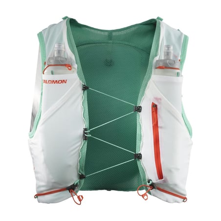 Salomon ADV Skin 5 Set Weiß Grün Laufweste