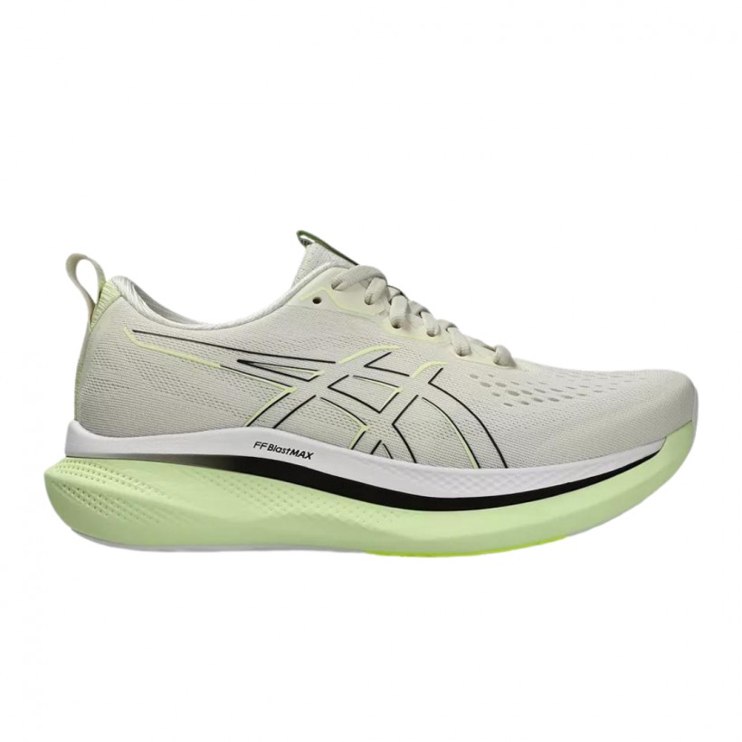 Baskets Asics Glideride Max Beige Vert  Femme
