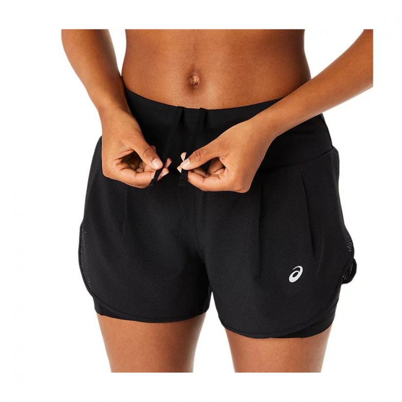 Asics Road 2-N-1 3.5IN Shorts Schwarz Damen