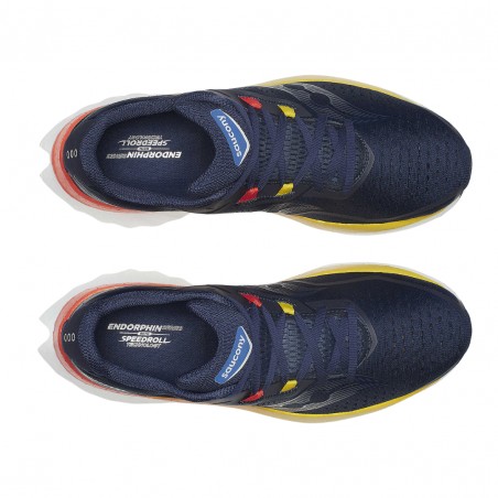 Saucony Endorphin Speed 4 Navy Blue Yellow  Shoes