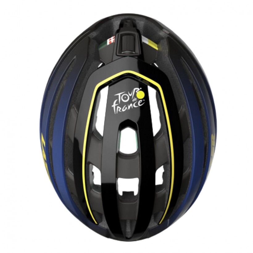 Lazer Z1 KinetiCore + Aeroshell Helm Blau Gelb