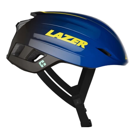 Lazer Z1 KinetiCore + Aeroshell Helm Blau Gelb