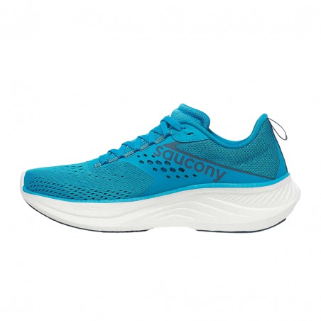 Zapatilla Saucony Ride 17 Azul Blanco AW24 Mujer Comodidad y Rendimiento