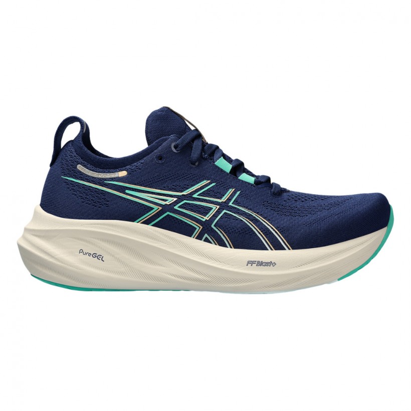 Shoes Asics Gel Nimbus 26 Blue White  Women's
