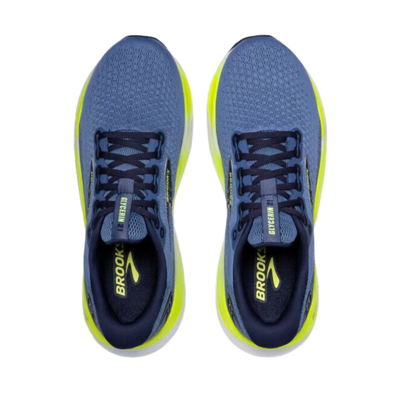 Ténis Brooks Glicerina 21 Azul Amarelo