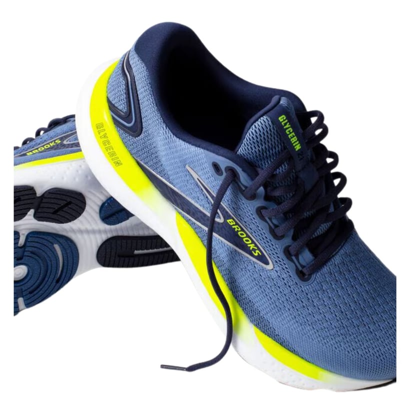 Ténis Brooks Glicerina 21 Azul Amarelo