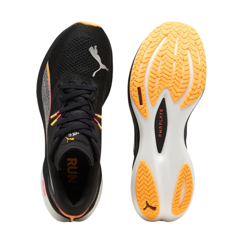 Ténis Puma Deviate Nitro 3 Preto Laranja 