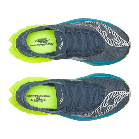 Chaussures de course Saucony Endorphin Pro 4 bleu marine vert  pour femme
