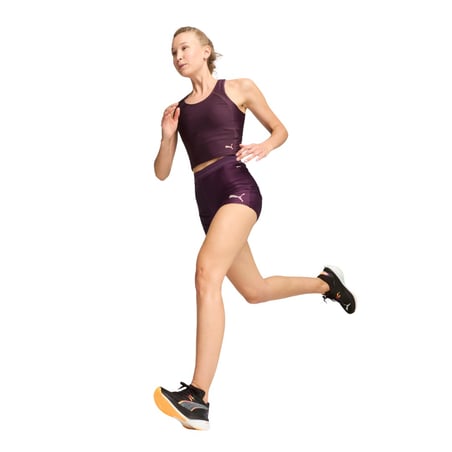 Ténis Puma Deviate Nitro 3 Preto Laranja  Mulher
