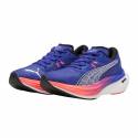 Tênis Puma Deviate Nitro 3 Azul Rosa  Mulher