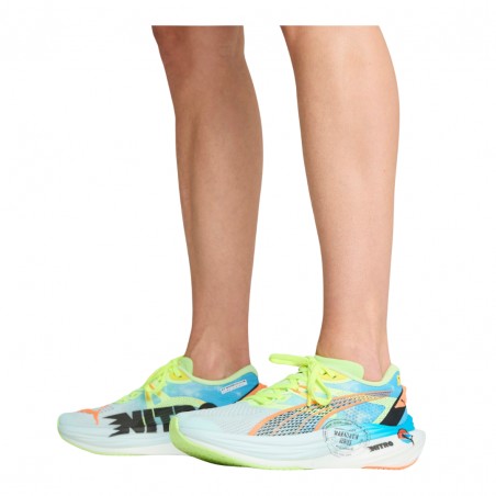 Shoes Puma Deviate Nitro 3 Marathon Series Blue Green  Women