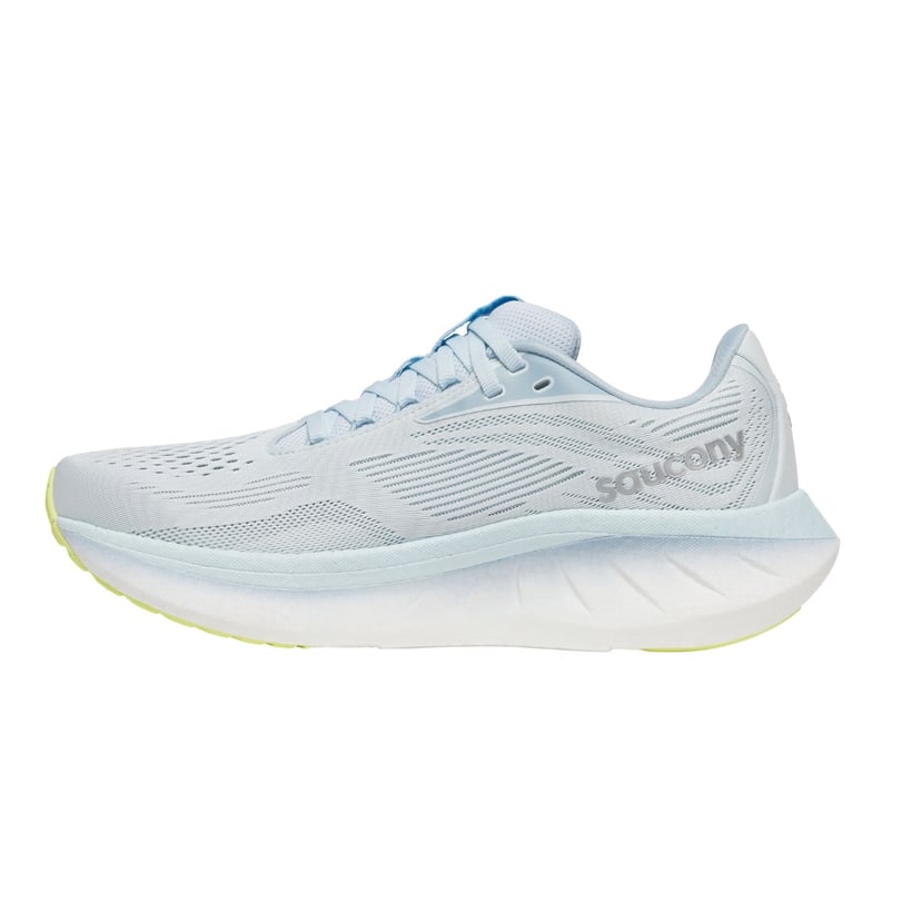 Scarpe Saucony Ride 18 Celeste Bianco SS25 Donna