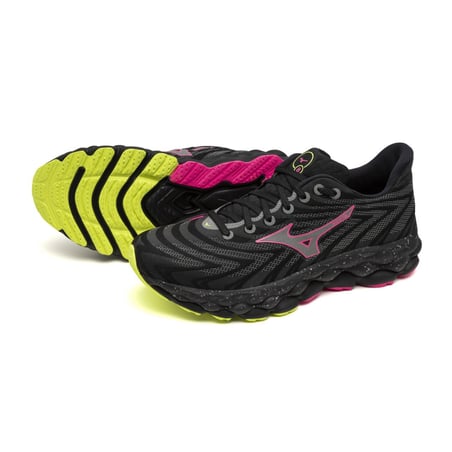 Buty Mizuno Wave Sky 8 Czarno Różowe 