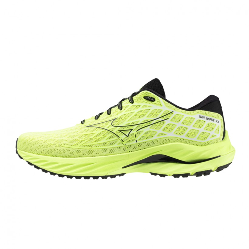 Zapatillas Mizuno Wave Inspire 20 Amarillo Fluor Negro 