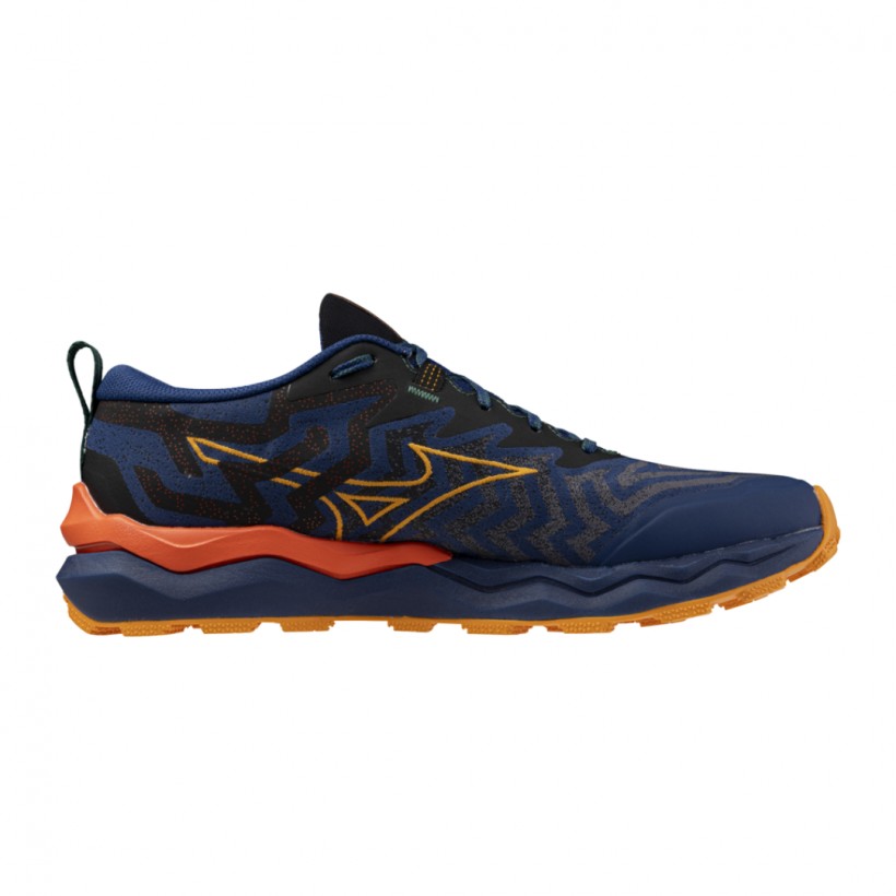 Mizuno Wave Daichi 8 Navy Blue Orange  Shoes