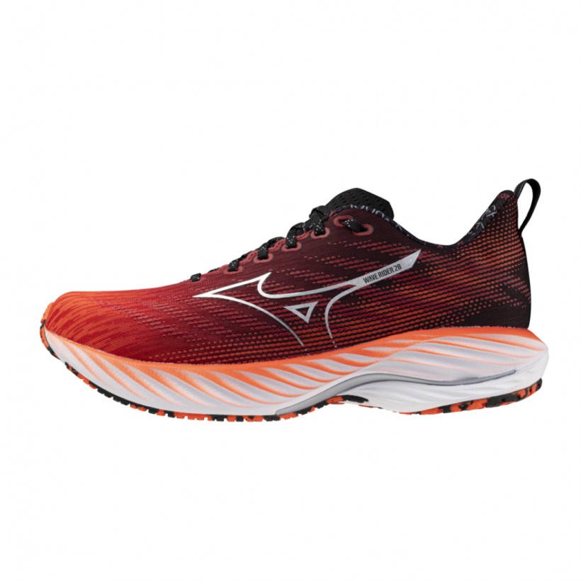 Mizuno Wave Rider 28 Amsterdam Rot Schwarz  Schuhe