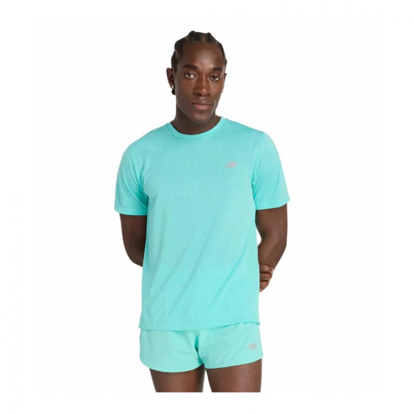 T-shirt a maniche corte New Balance Athletics Blu