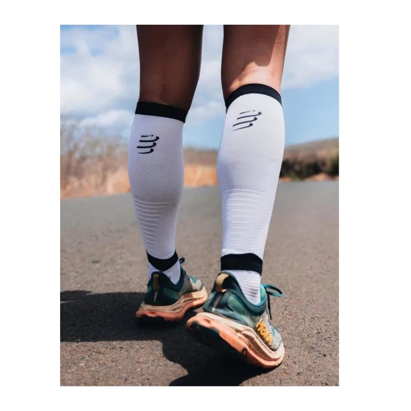Meias Compressport R2 3.0 branco preto