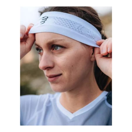 Cinta Fina Compressport On/Off Blanco