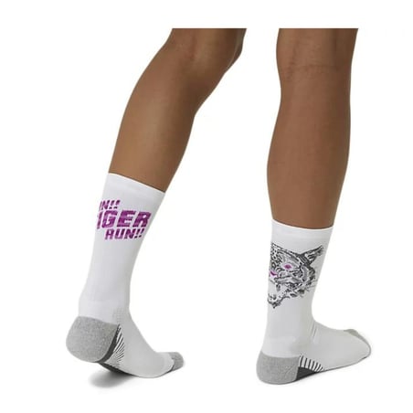 Asics Performance Run Crew Socks White Pink