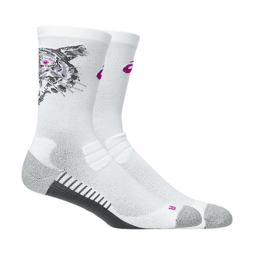 Asics Performance Run Crew Sokken Wit Roze