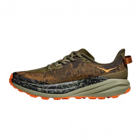 Hoka Speedgoat 6 Wide Brown Green  Shoes